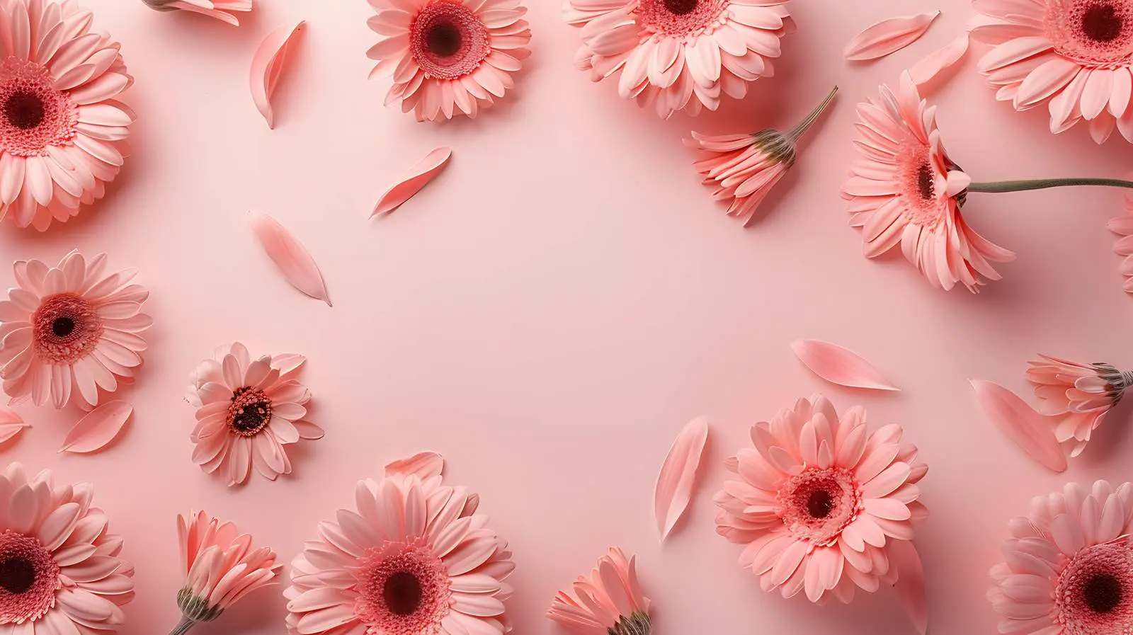 Beautiful Pink Gerber Flower Mockup Frame — free download from Dotvec