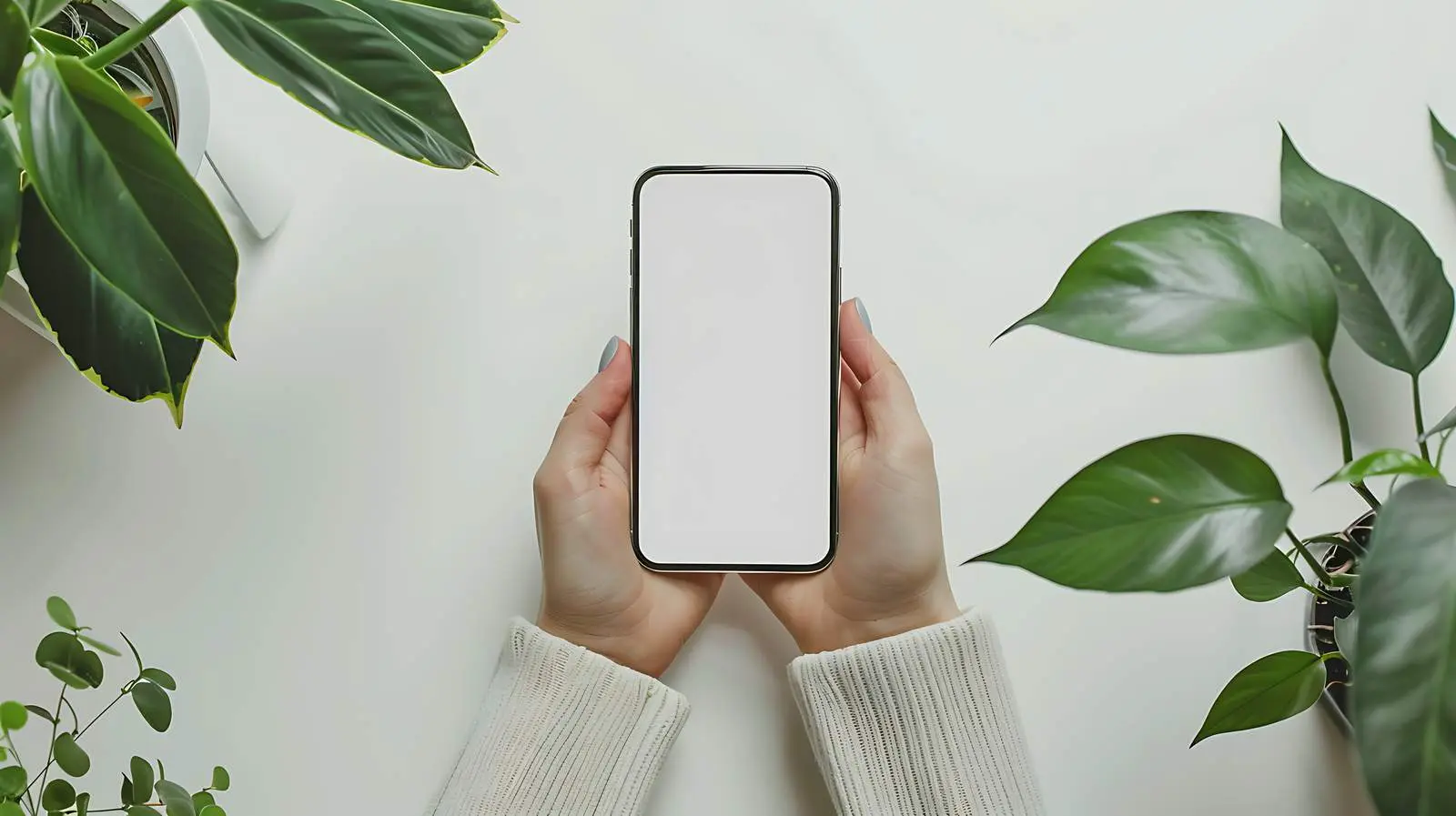 Smartphone Mockup in Female Hand — free download from Dotvec