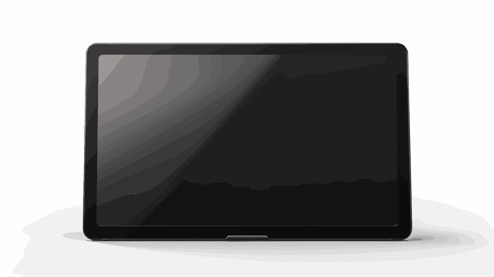 Realistic Black Tablet Mockup on Table — free download from Dotvec