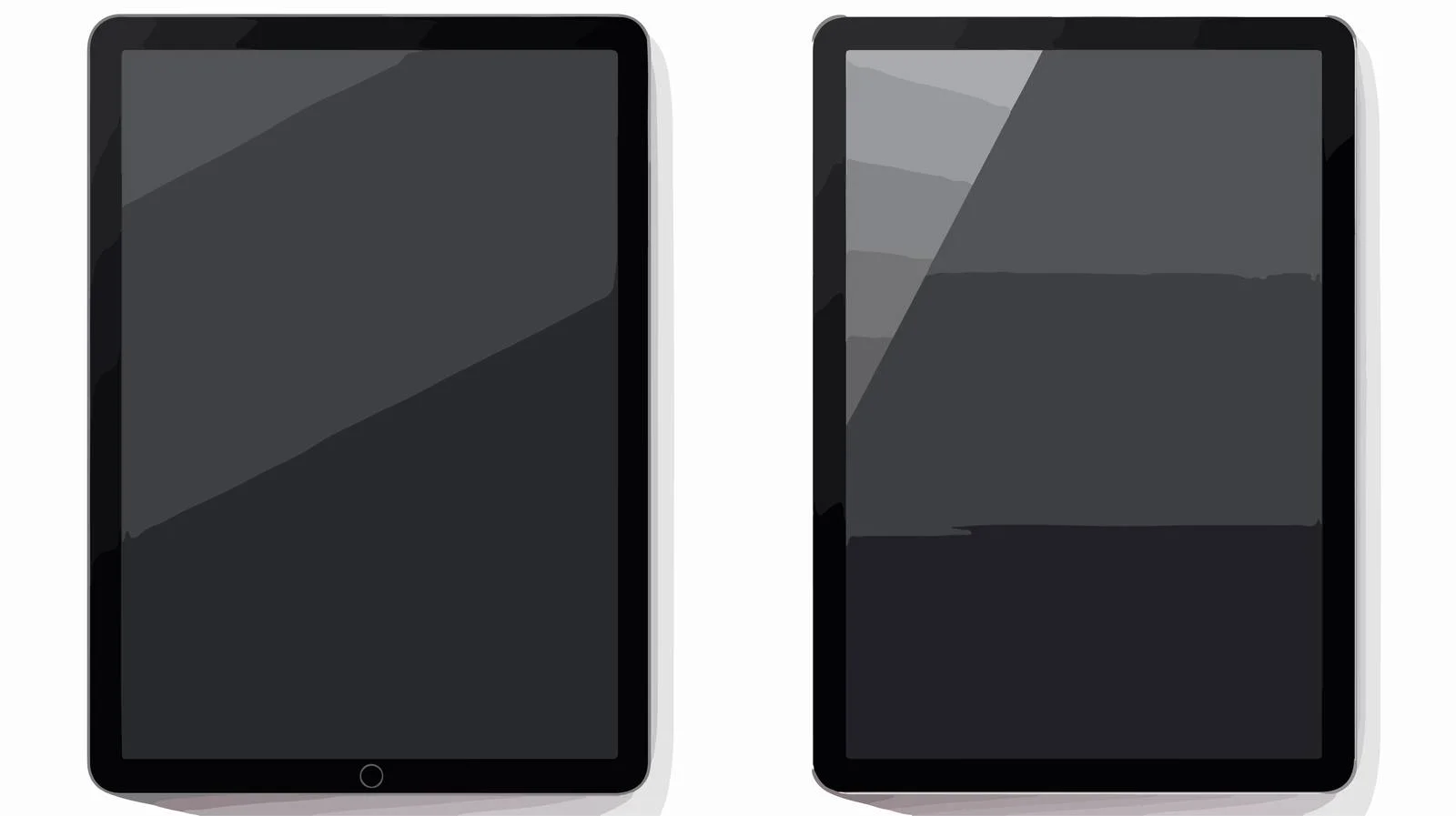 Realistic Black Tablet Mockup on Table — free download from Dotvec