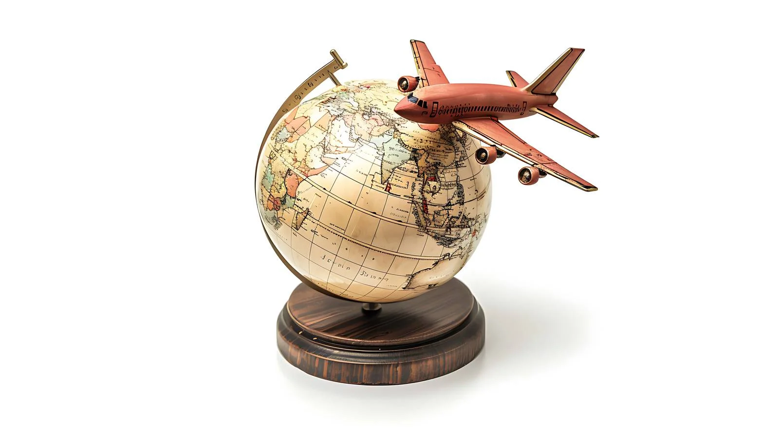 Vintage Model Airplane on Globe Sphere — free download from Dotvec