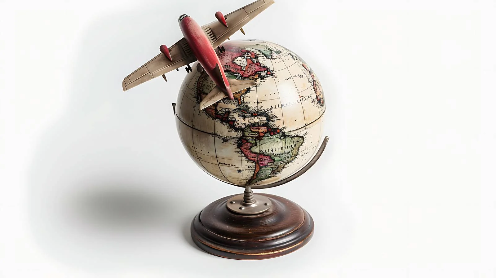 Vintage Globe Model with Airplane — free download from Dotvec