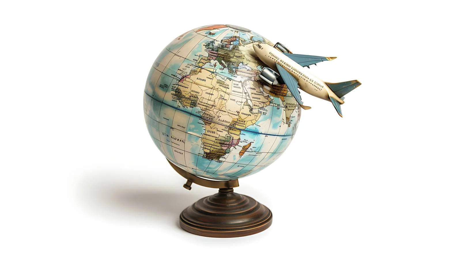 Vintage Model Airplane on Globe Sphere — free download from Dotvec