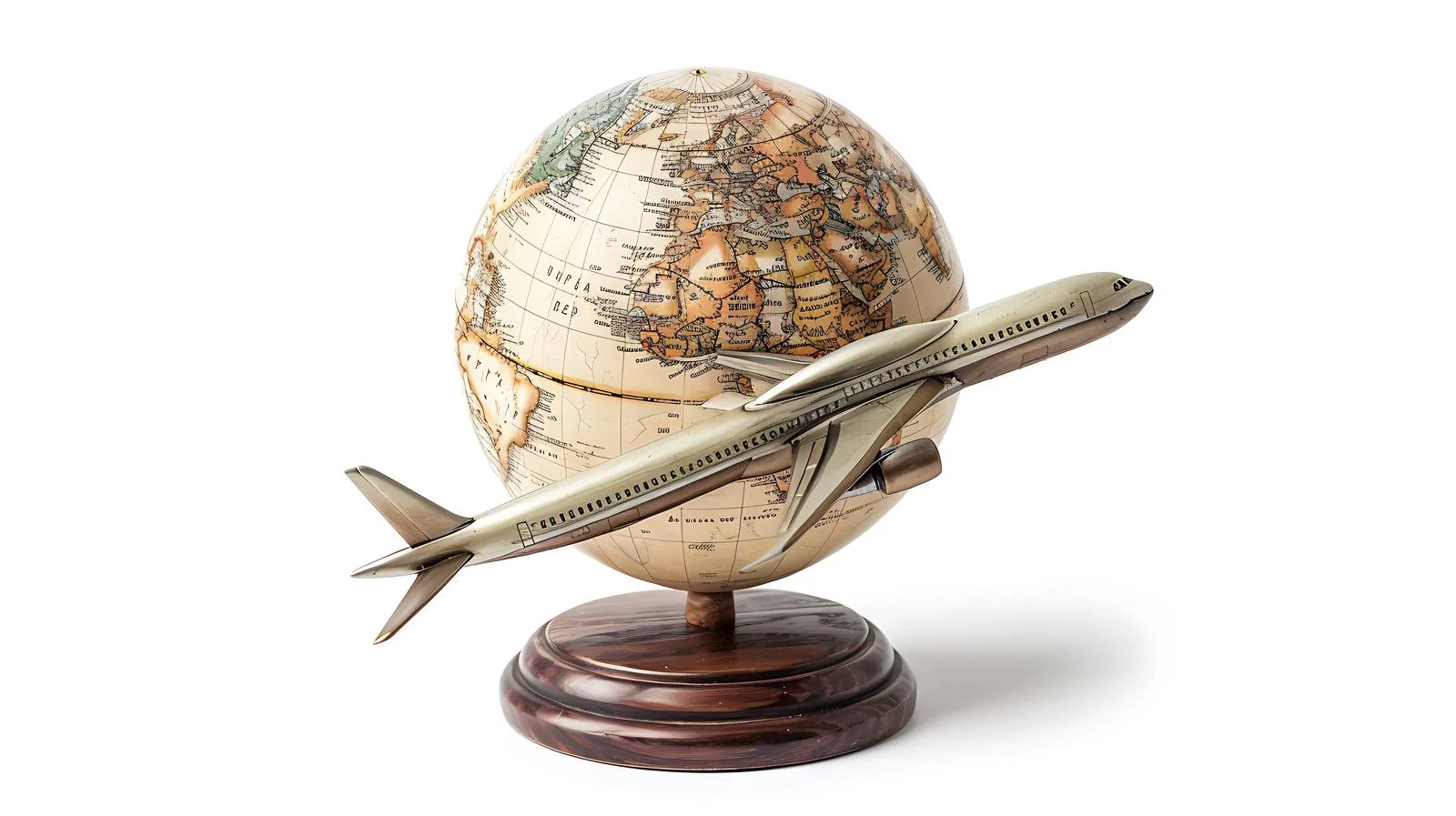 Vintage Model Airplane on Globe Sphere — free download from Dotvec