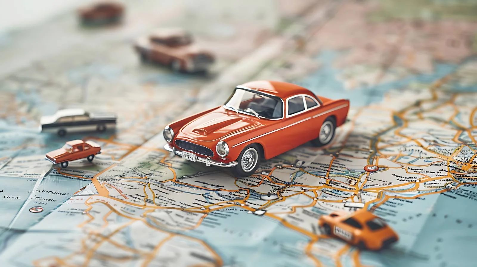 Travel Planning with Model Car on Map — free download from Dotvec