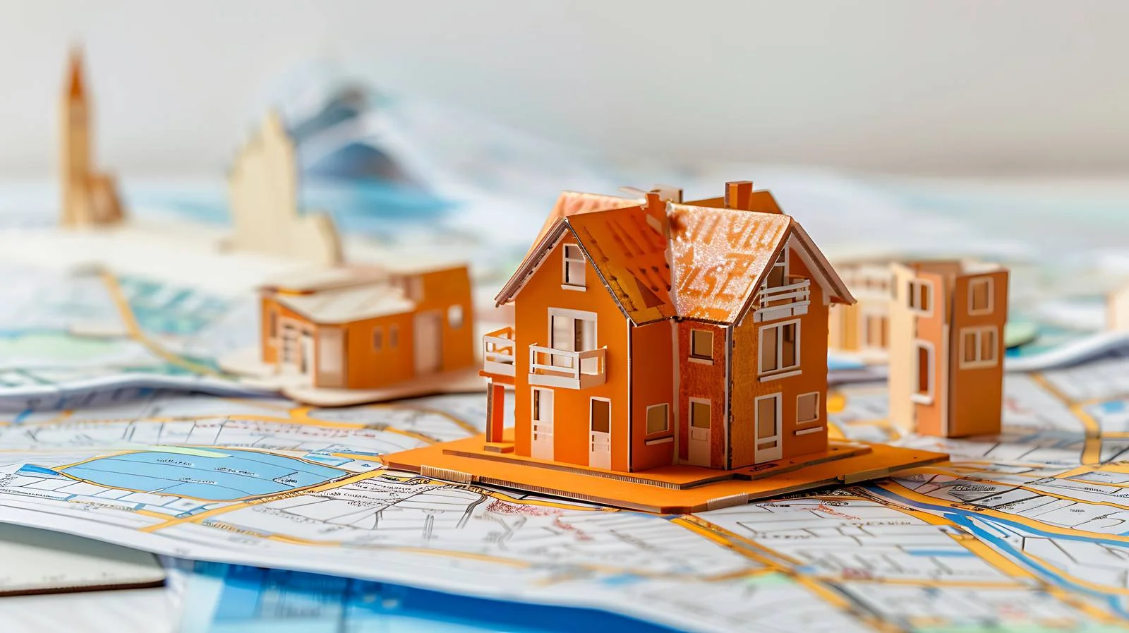 City Map Model House Folklift Scene — free download from Dotvec