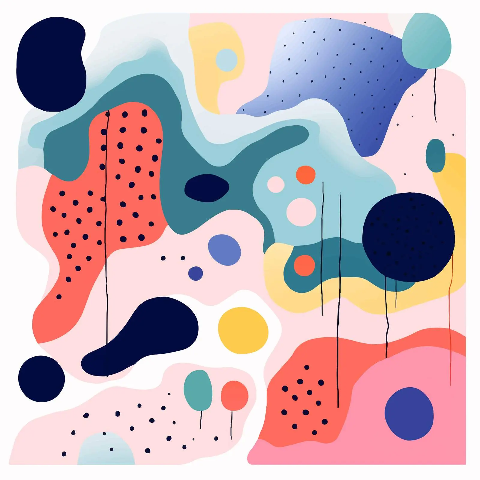 Modern Abstract Shapes Poster Design for Interiors — free download from Dotvec