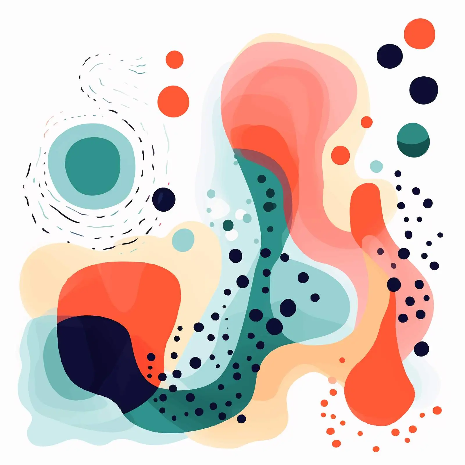 Trendy Modern Abstract Shapes Poster Design – free creative poster image from Dotvec