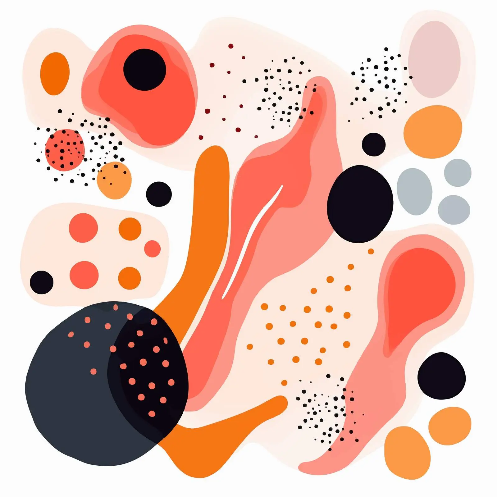 Modern Abstract Shapes Poster for Trendy Interiors — free download from Dotvec