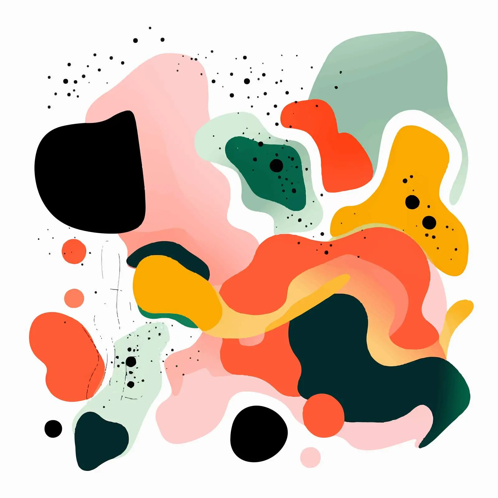 Trendy Modern Abstract Shapes Poster Design — free download from Dotvec