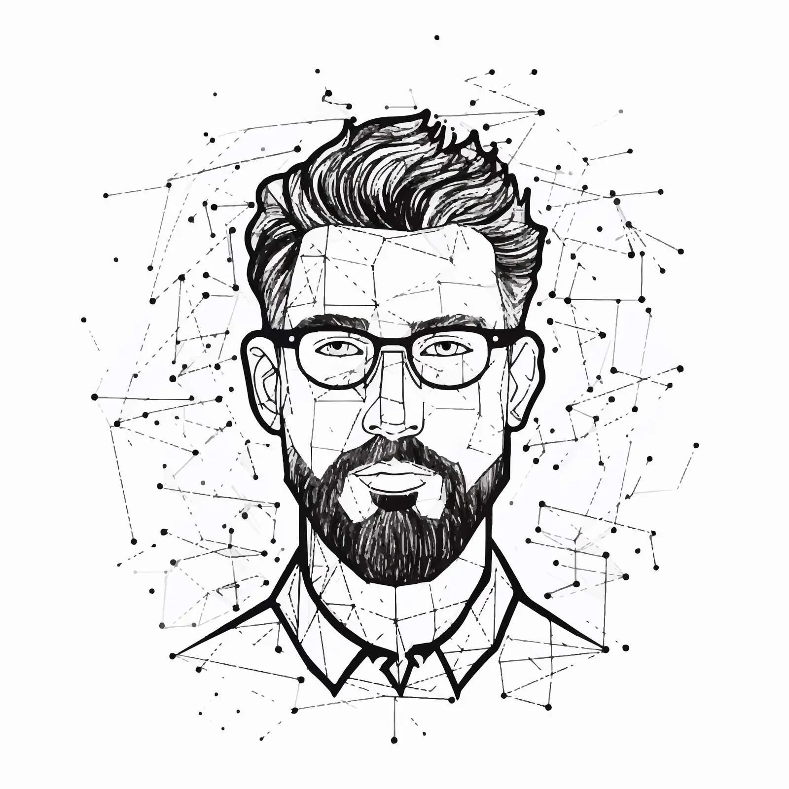 Modern Outline Avatar Icon for Workflow Communication — free download from Dotvec