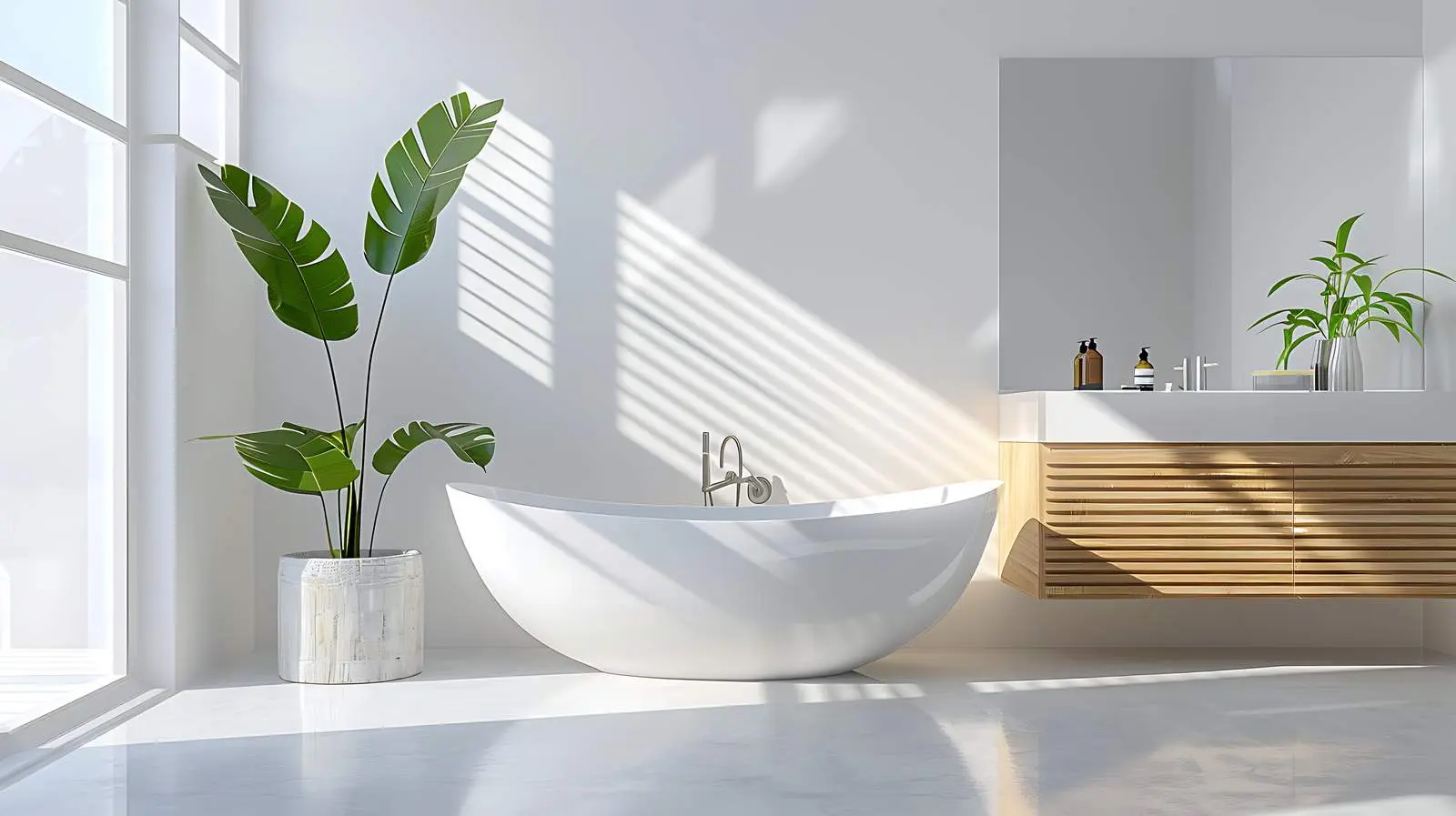 Modern Bathroom Interior on White Background — free download from Dotvec