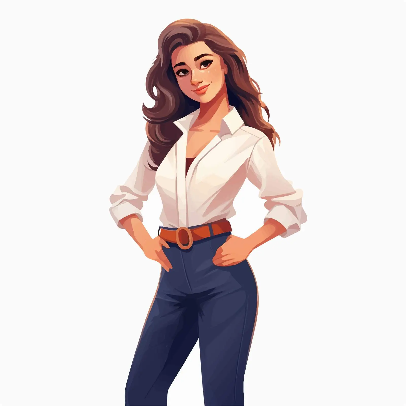 Young Smiling Businesswoman Vector Illustration — free download from Dotvec