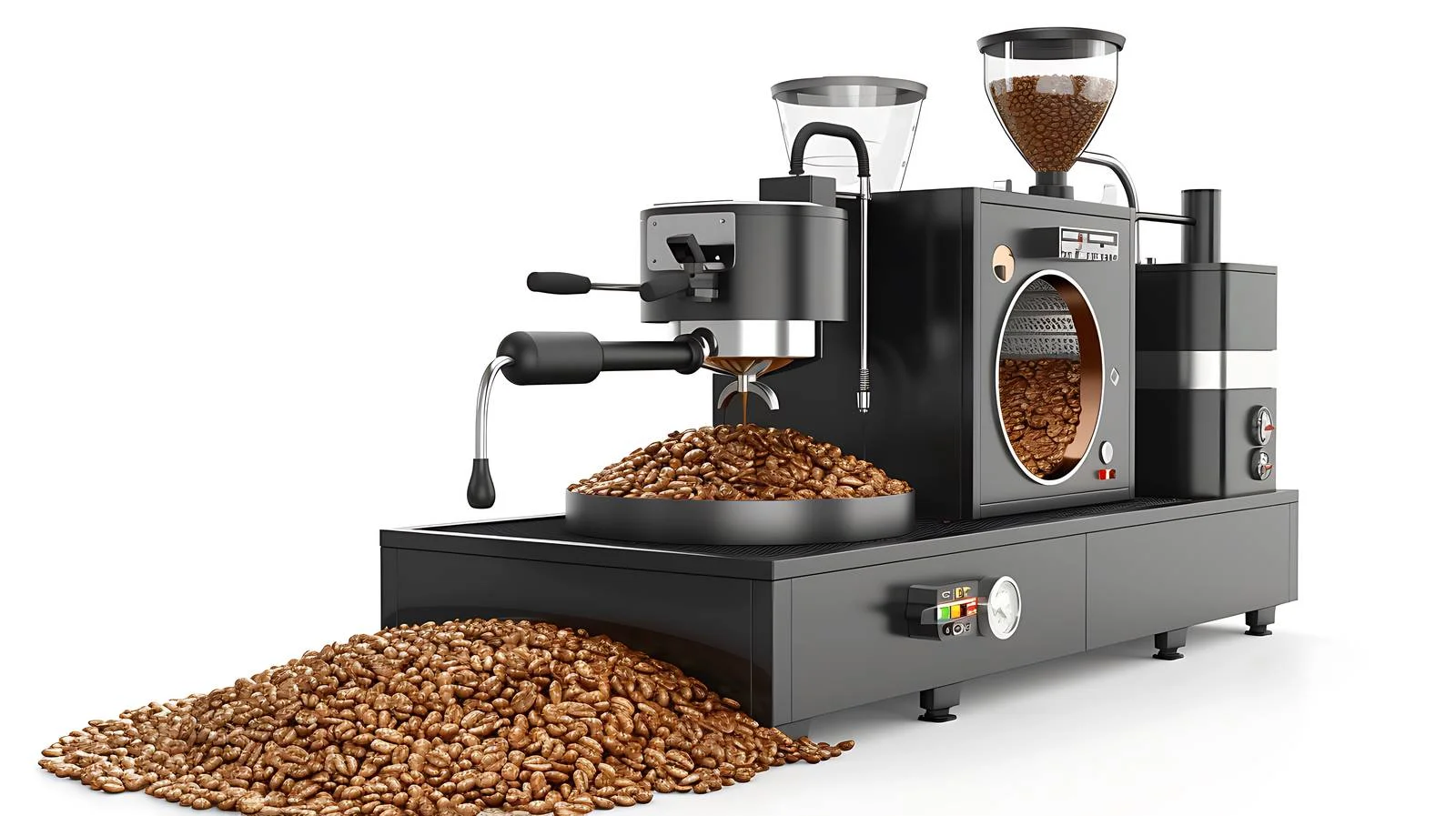State-of-the-Art Coffee Roasting Equipment Display — free download from Dotvec