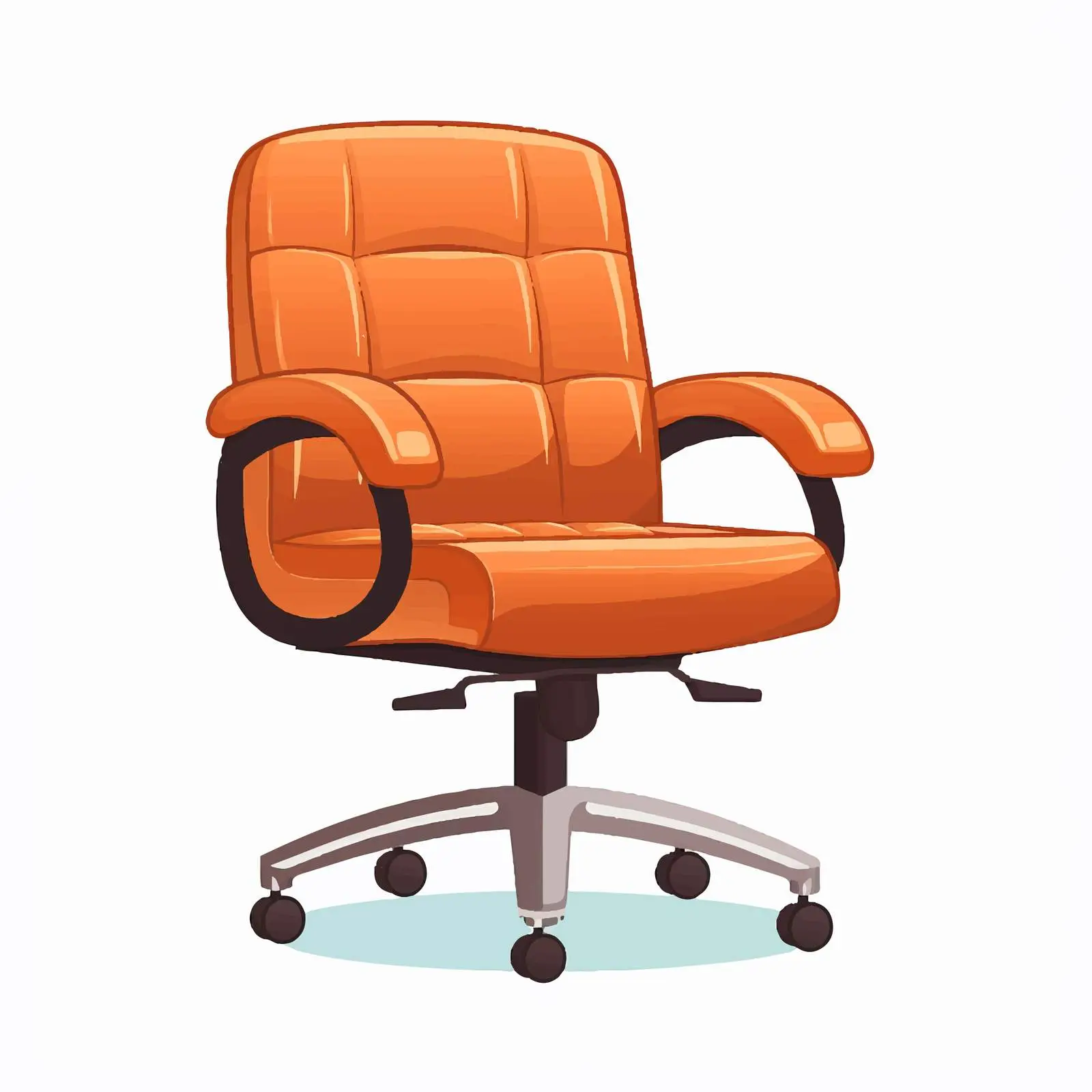Modern Desk Chair with Padded Armrests — free download from Dotvec