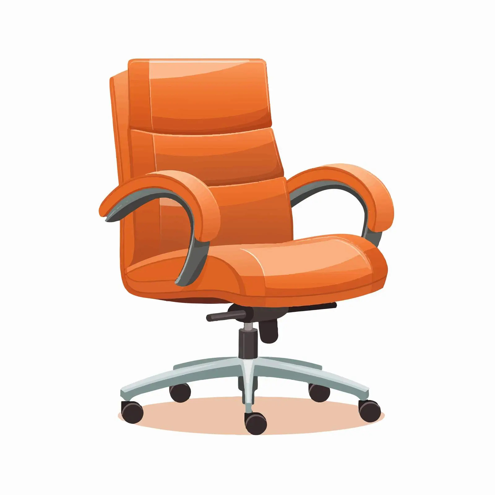 Modern Office Desk Chair with Padded Armrests — free download from Dotvec