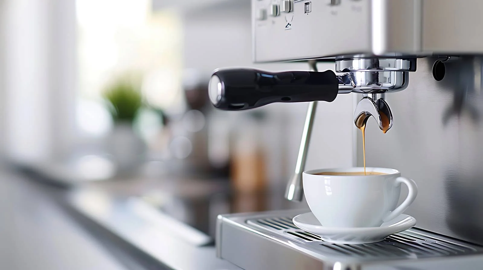 Modern Espresso Machine with Cup in Interior — free download from Dotvec