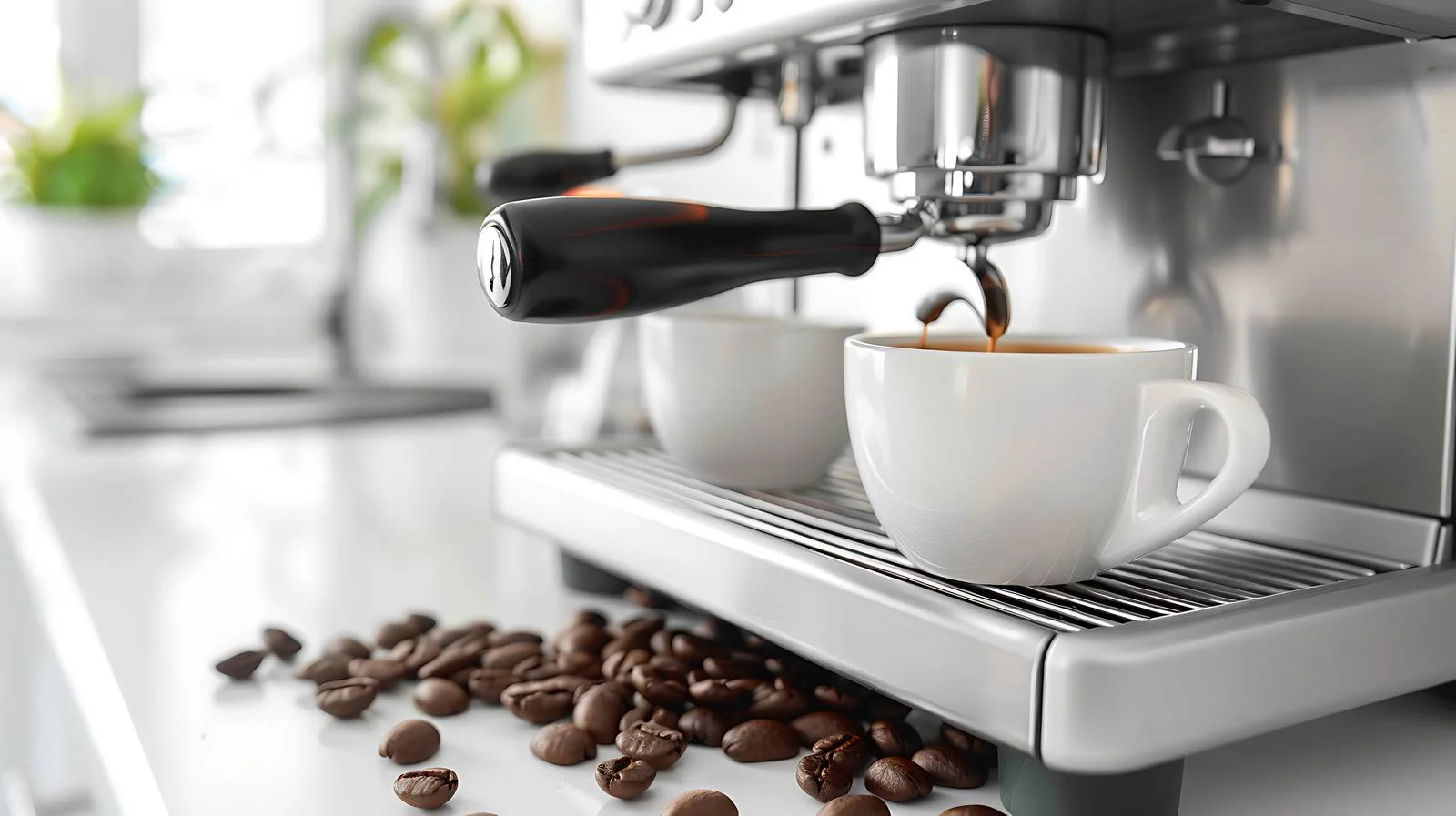 Sleek Espresso Machine in Kitchen Setting — free download from Dotvec