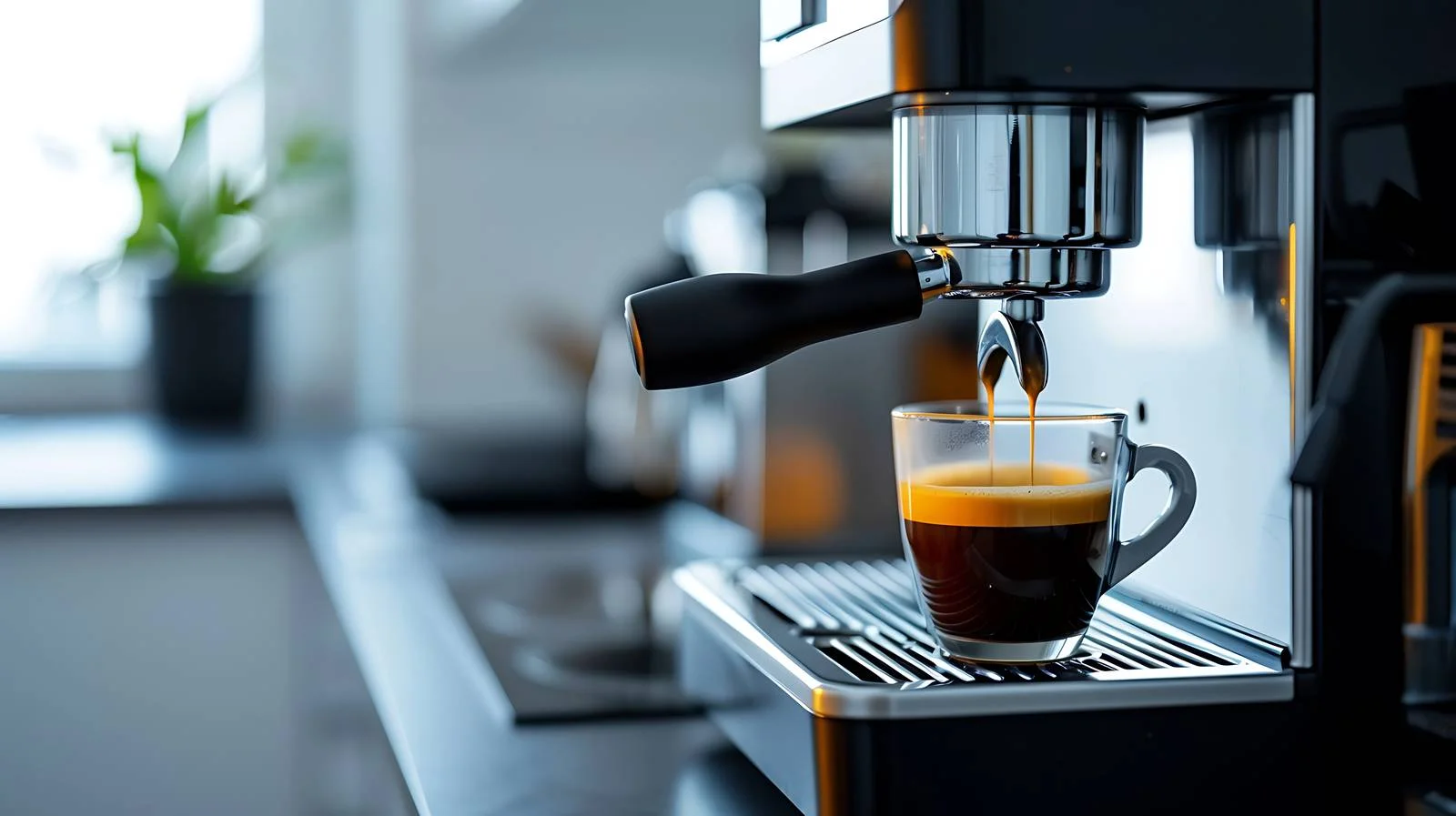 Sleek Espresso Machine in Stylish Kitchen — free download from Dotvec