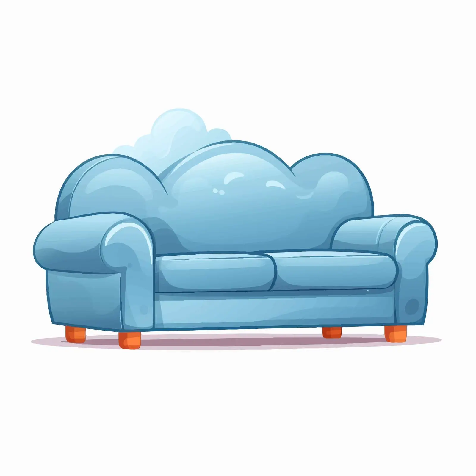 Modern Fabric Comfortable Sofa on White Background — free download from Dotvec