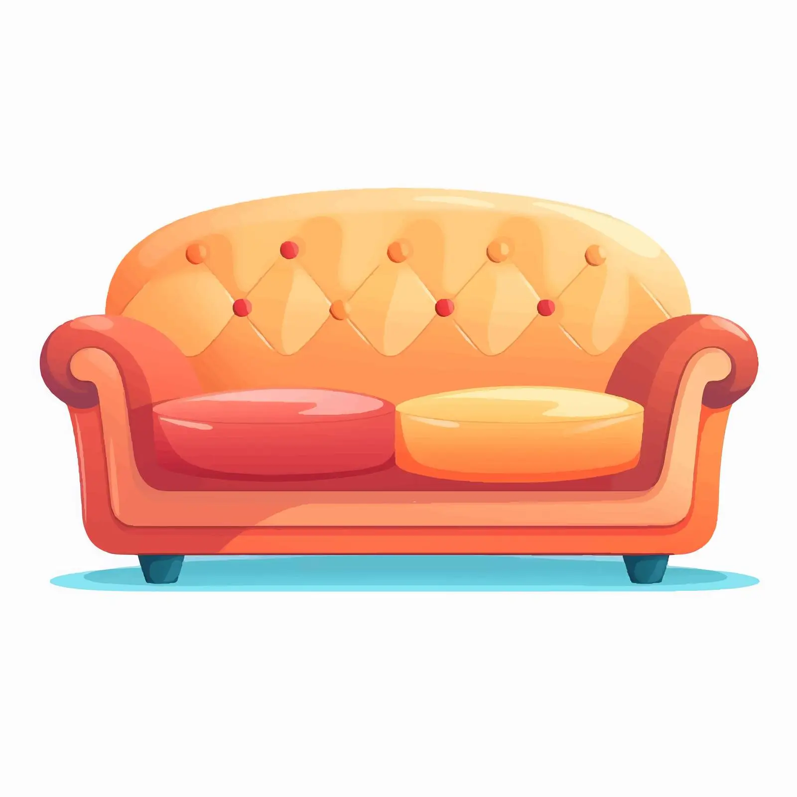 Modern Fabric Comfortable Sofa on White Background – free furniture collection image from Dotvec