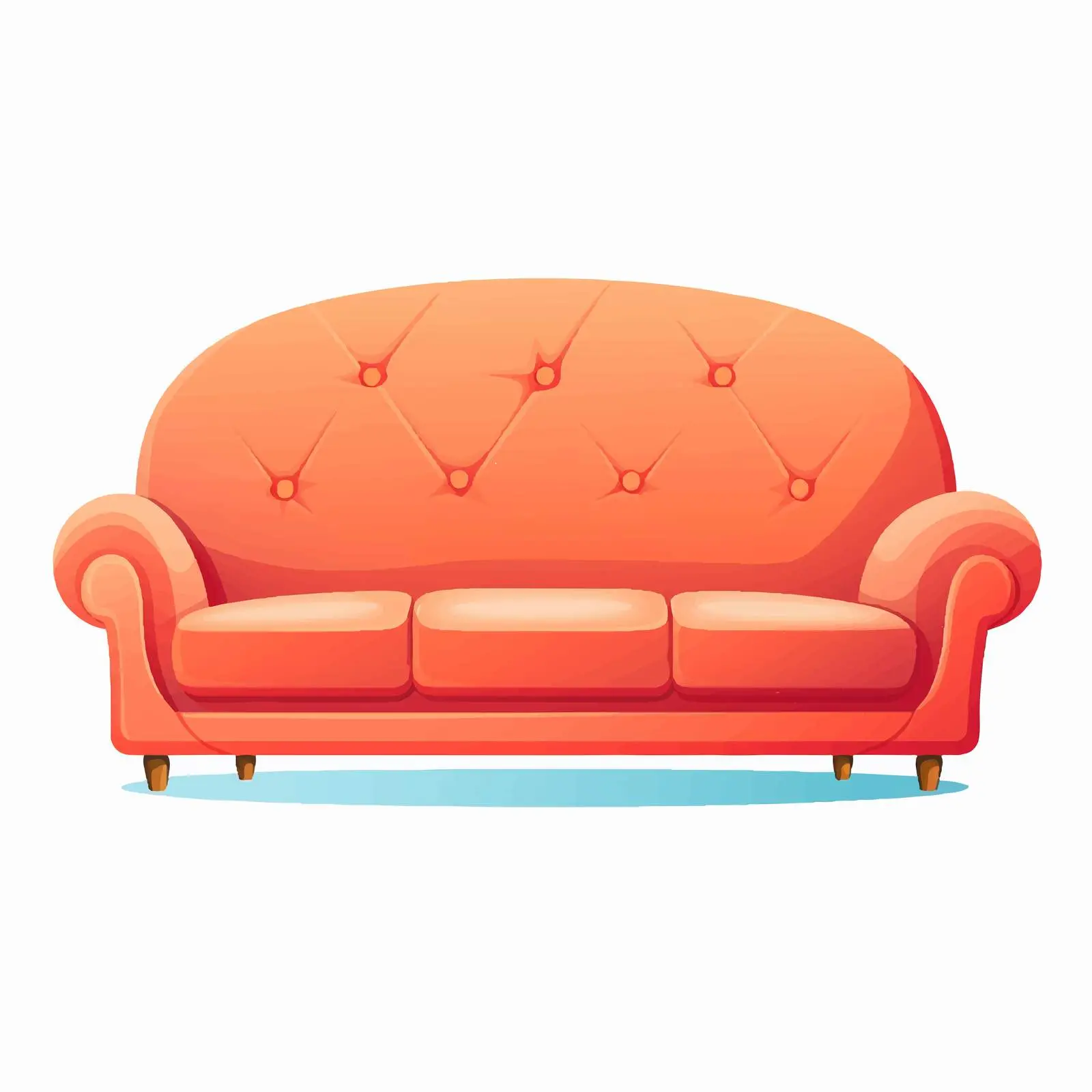 Modern Fabric Comfortable Sofa on White Background – free commercial furniture image from Dotvec