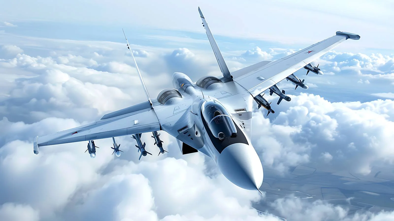 Sleek Fighter Jet Model in Dramatic Sky – free replica image from Dotvec