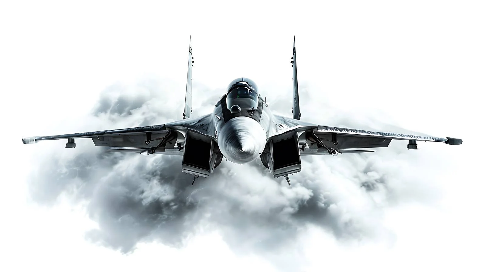 Sleek Fighter Jet Model Amid Dramatic Cloudscape — free download from Dotvec
