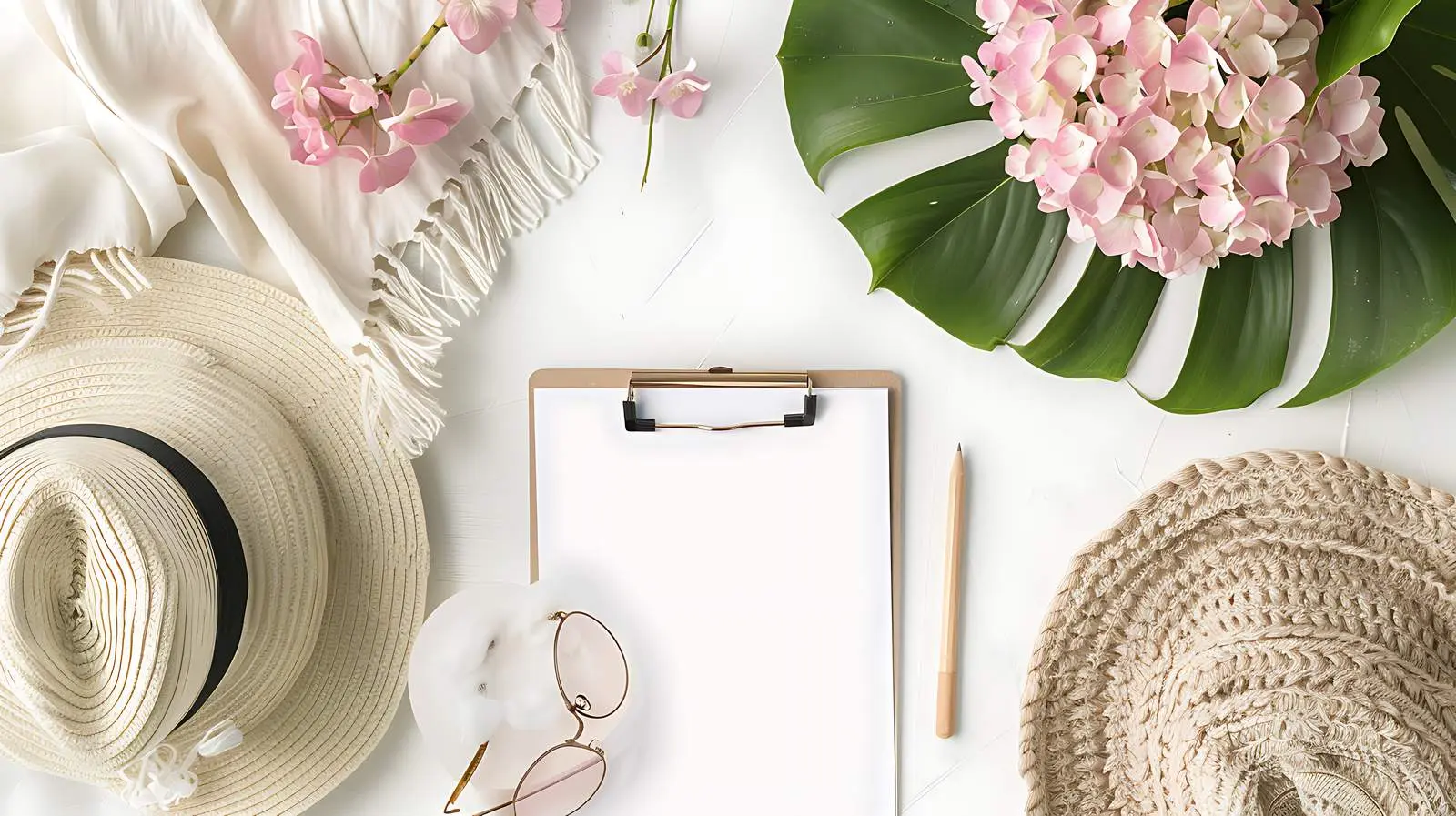 Modern Home Office Desk Workspace with Clipboard — free download from Dotvec