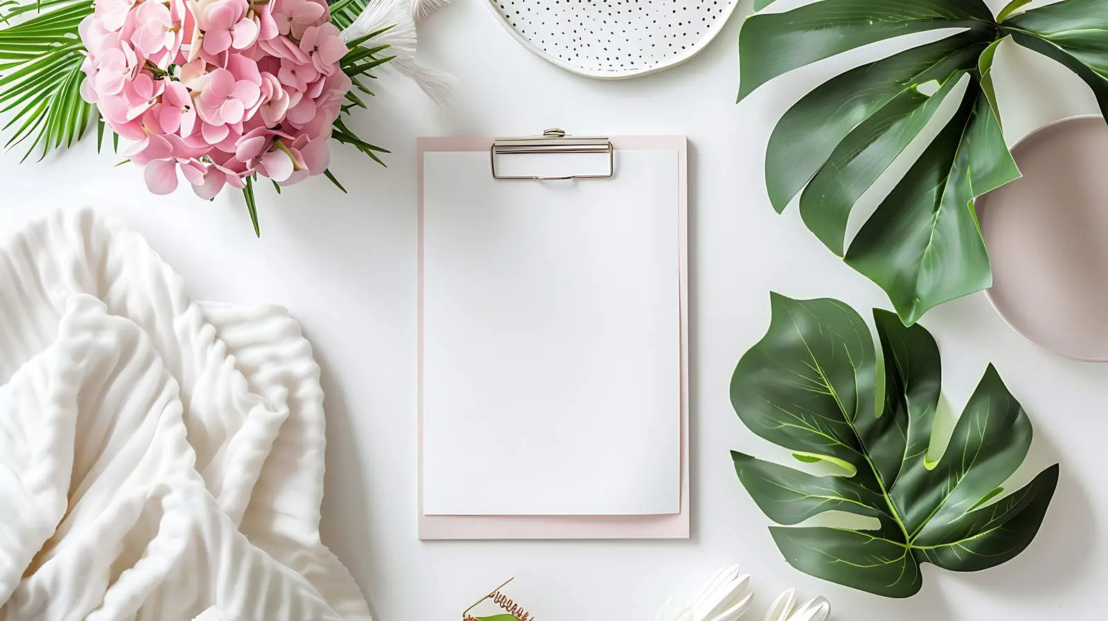 Modern Home Office Workspace with Clipboard — free download from Dotvec