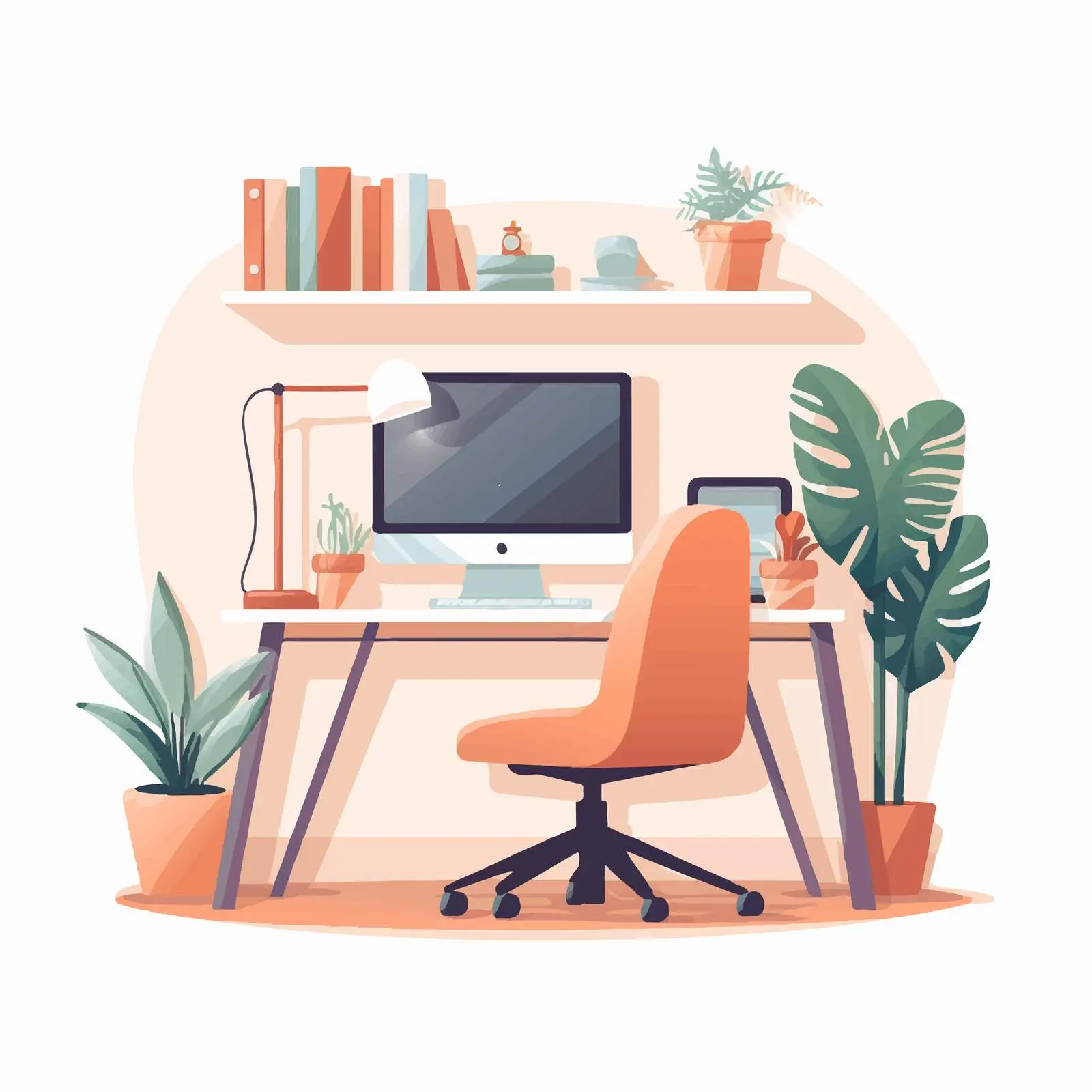 Modern Home Office Interior for Remote Work — free download from Dotvec