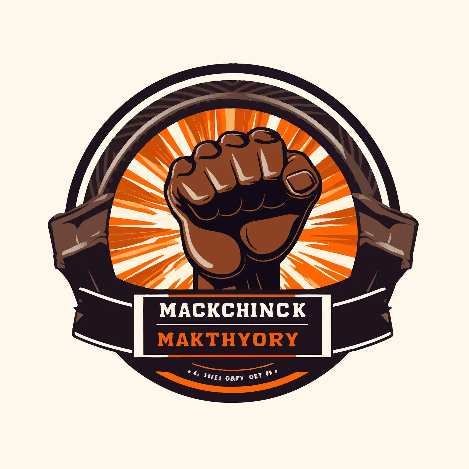 Modern Logo for Black History Month Wrestling – free strength image from Dotvec