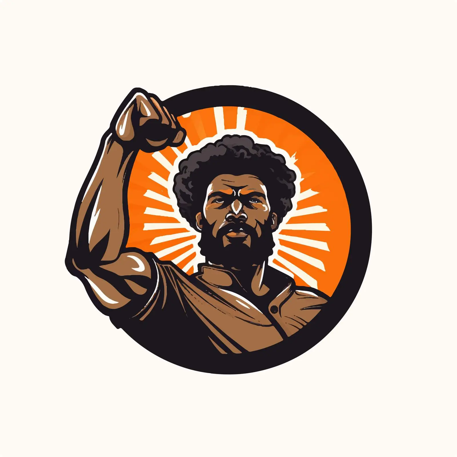 Modern Logo for Black History Month – free strength image from Dotvec
