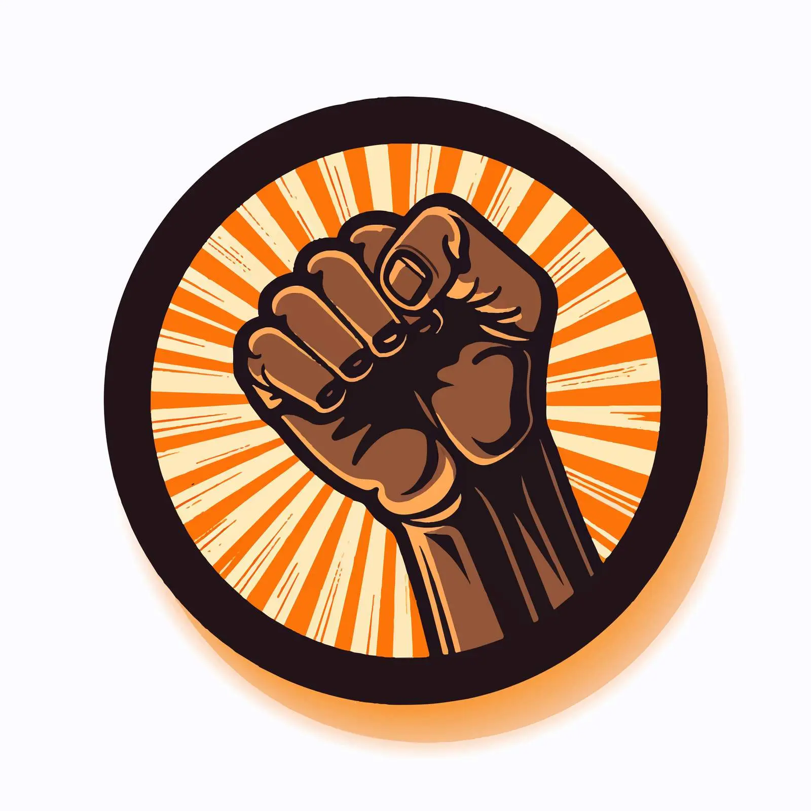 Black History Month Wrestling Fist Logo – free strength image from Dotvec