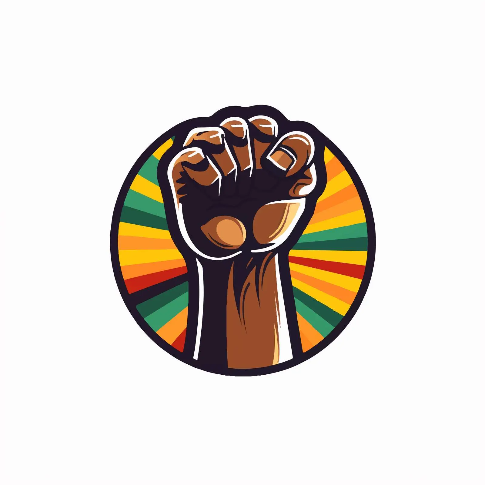 Black History Month Wrestling Fist Logo – free strength image from Dotvec