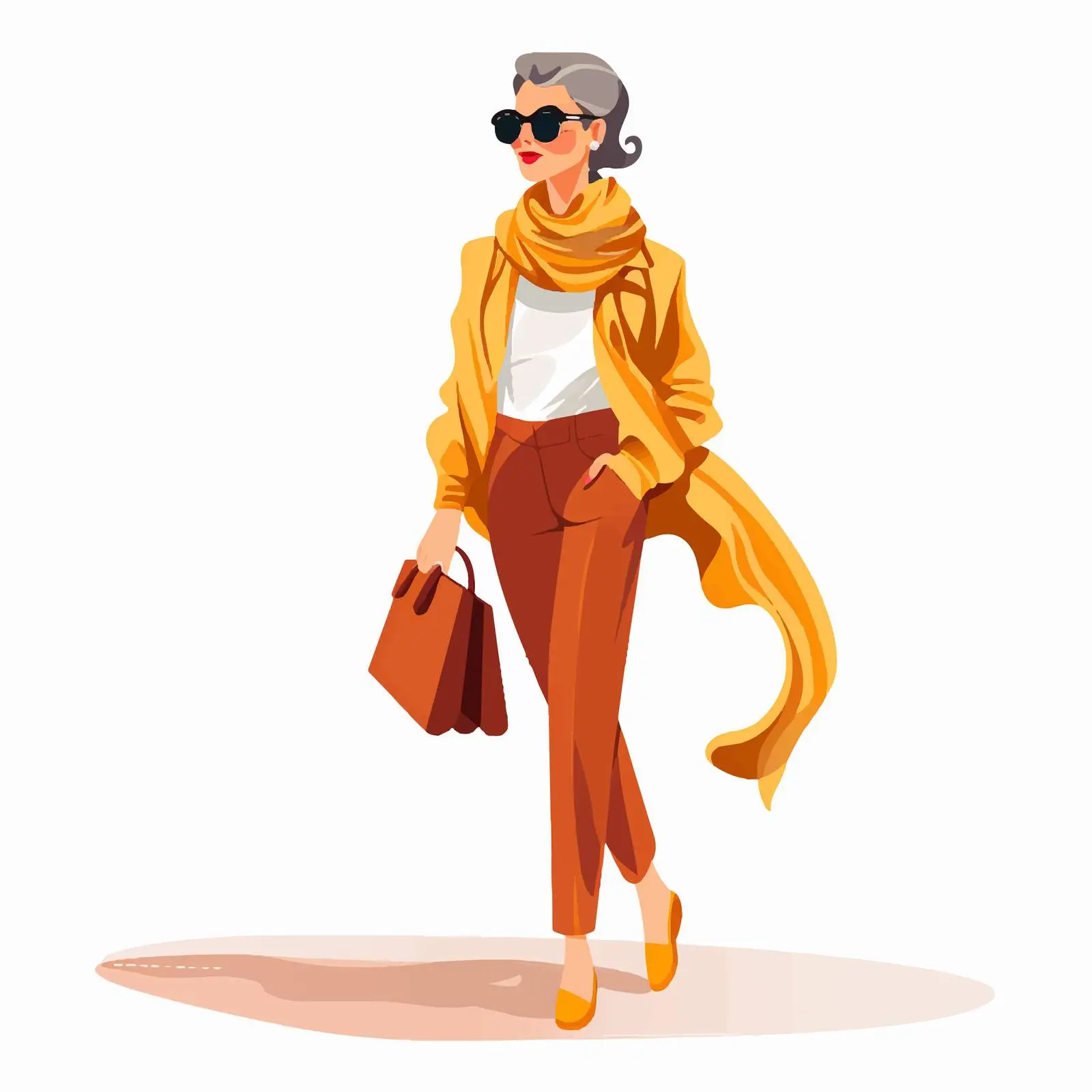 Stylish Mature Woman in Fashionable Attire — free download from Dotvec