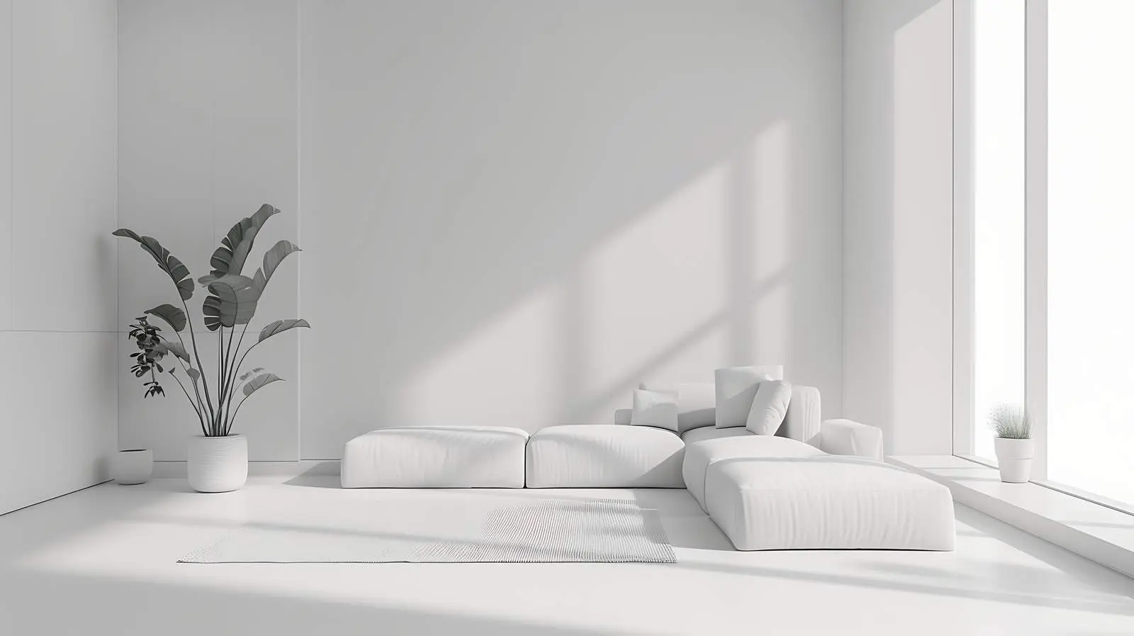 Modern Minimal Home Interior Design on White Background – free minimalist home image from Dotvec