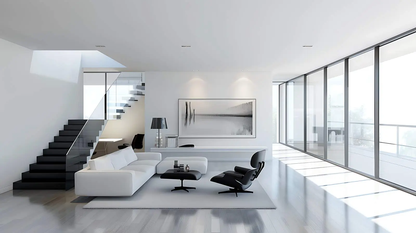 Modern Minimal Home Interior Design on White Background — free download from Dotvec