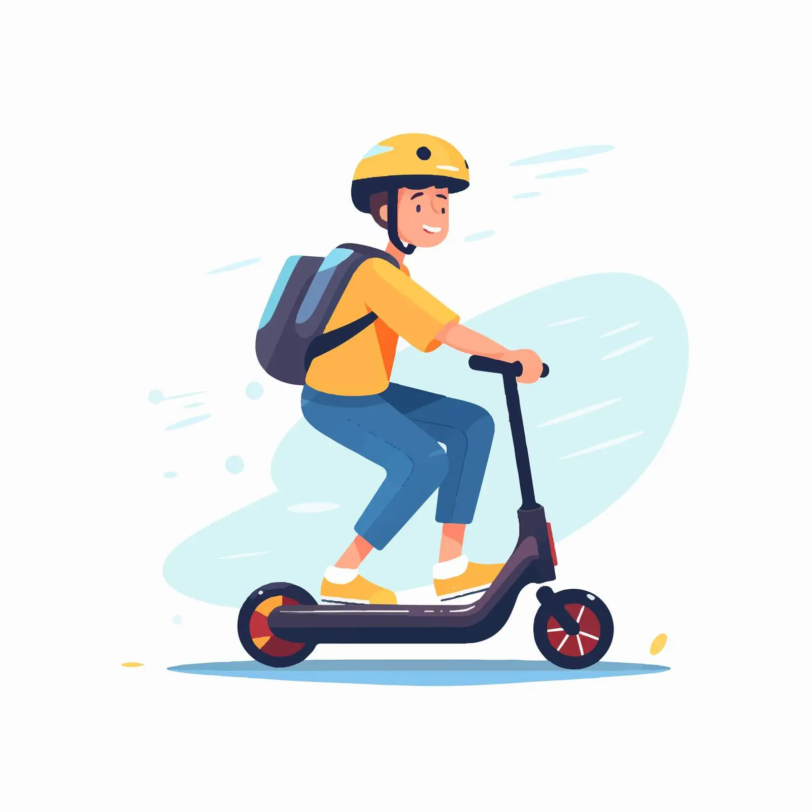 Teenager Riding Electric Gyroscooter in Helmet — free download from Dotvec