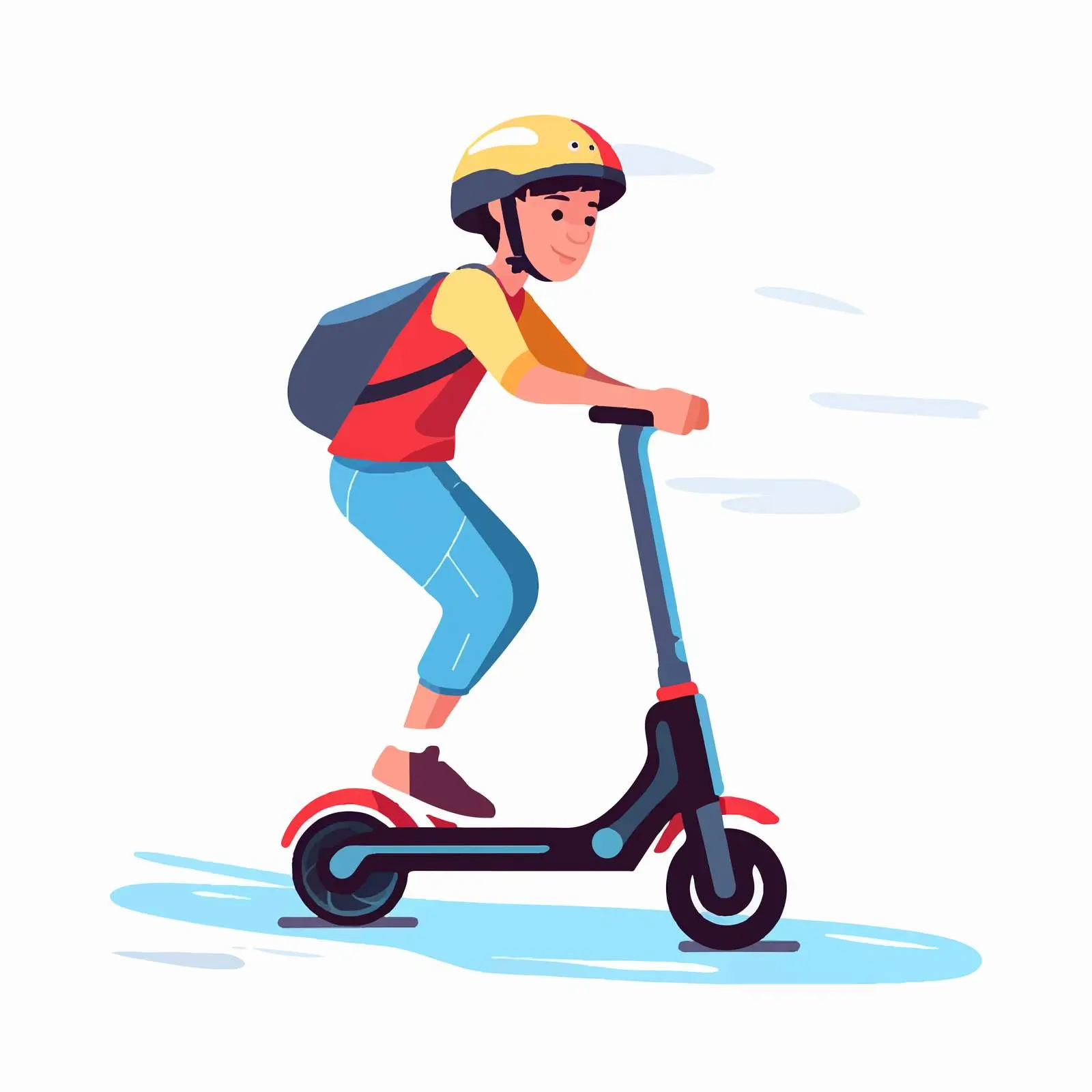 Teenager Riding Electric Gyroscooter in Helmet — free download from Dotvec