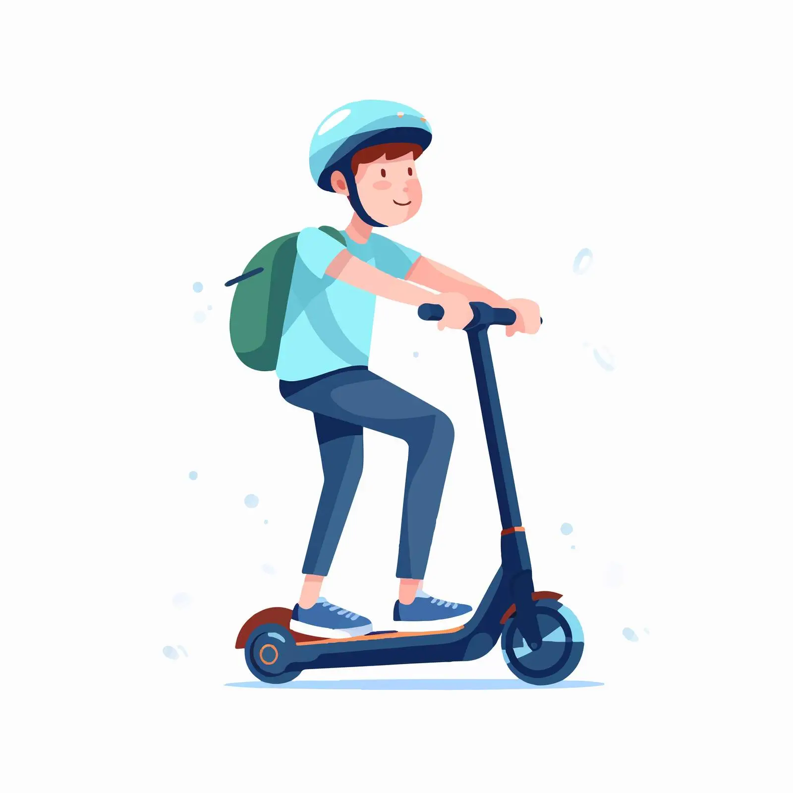 Teenager Riding Electric Gyroscooter in Helmet — free download from Dotvec