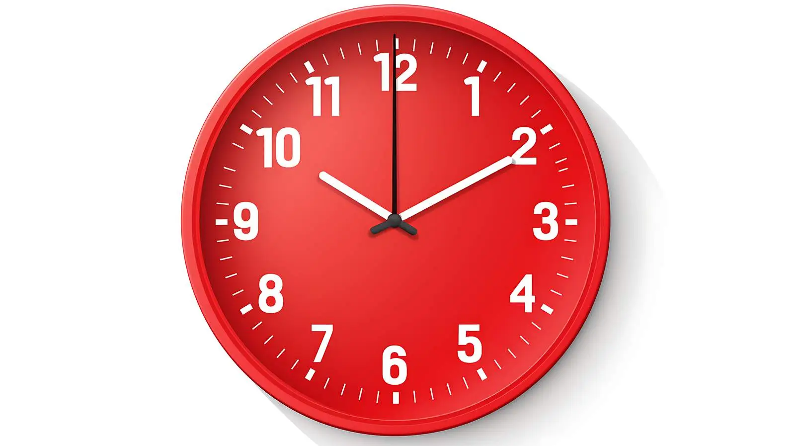 Contemporary Wall Clock on White Background — free download from Dotvec