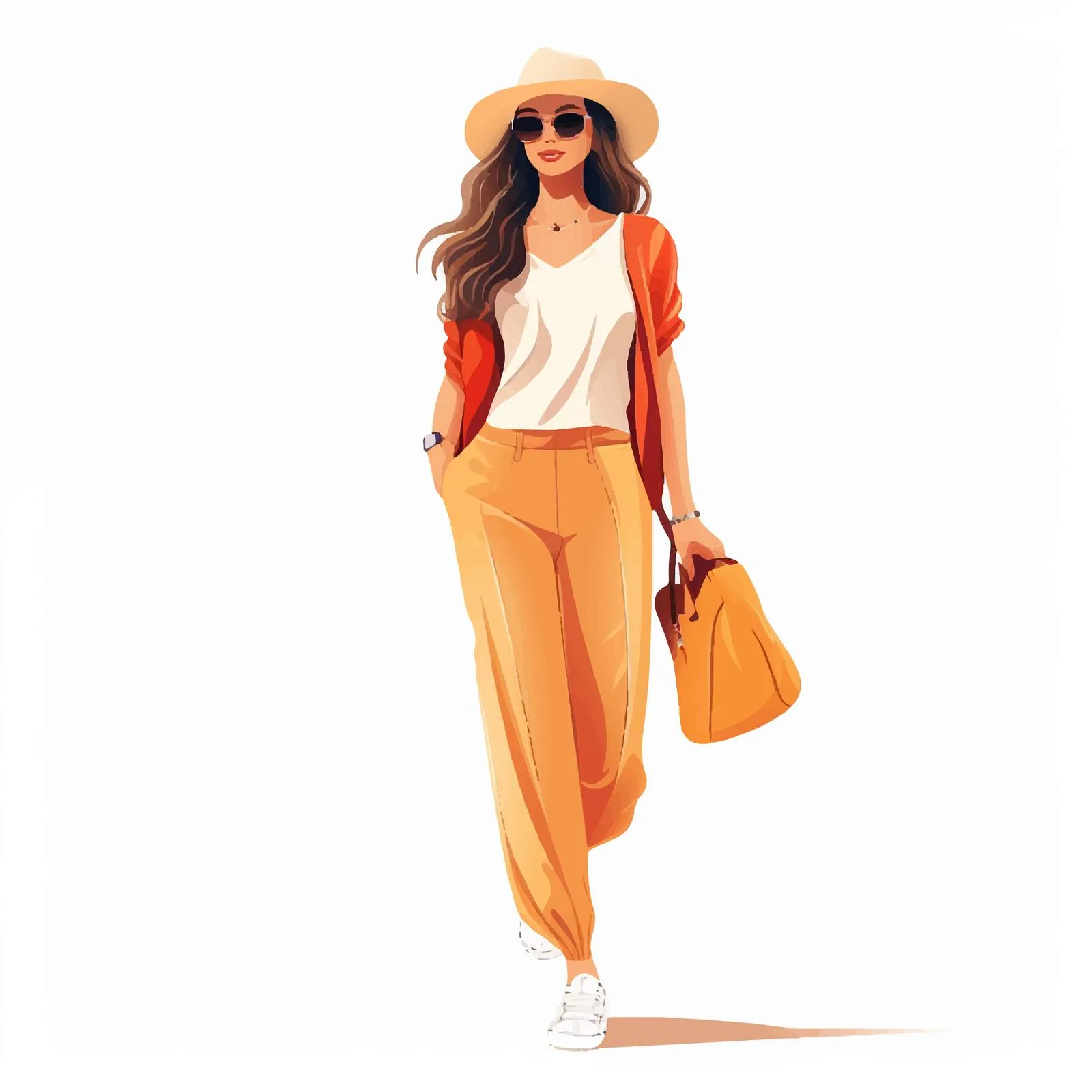 Stylish Modern Woman in Casual Summer Attire — free download from Dotvec