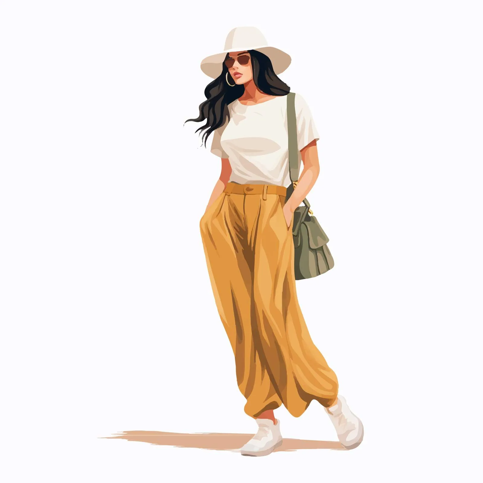 Stylish Woman in Casual Summer Outfit — free download from Dotvec