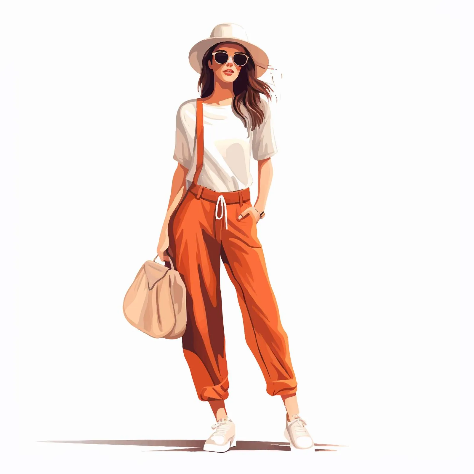 Stylish Modern Woman in Summer Casual Wear — free download from Dotvec