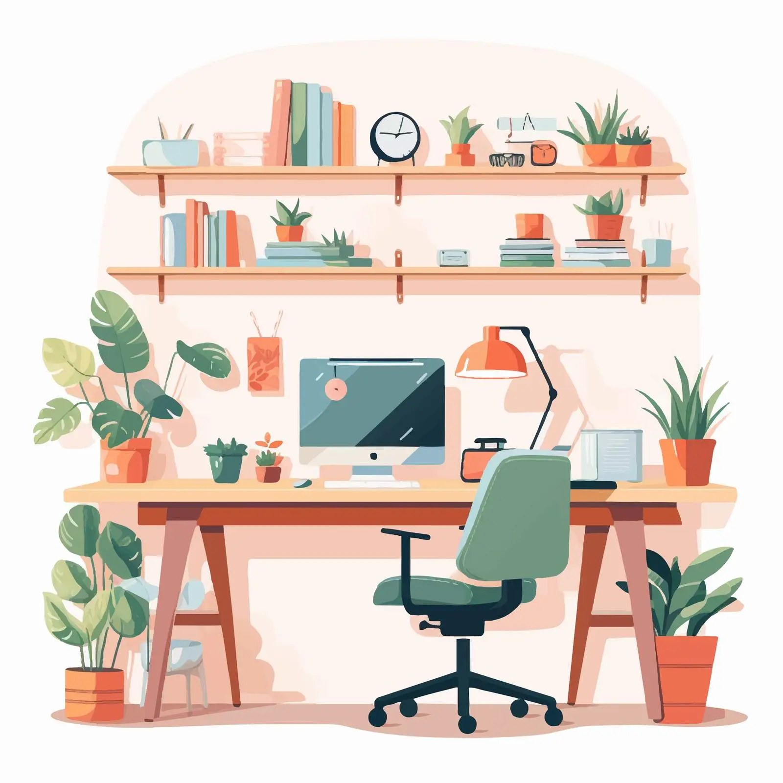 Colorful Loft Style Modern Workplace Interior — free download from Dotvec