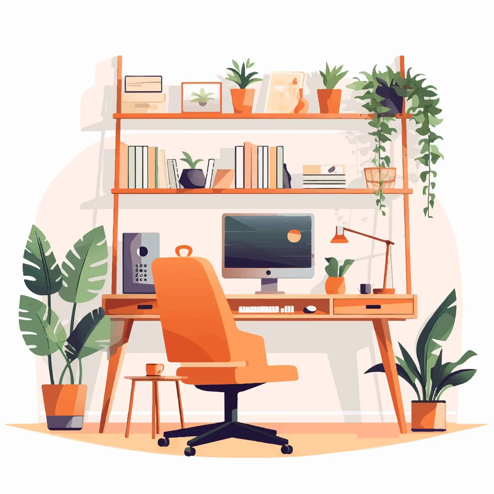 Colorful Loft-Style Modern Workplace Interior — free download from Dotvec