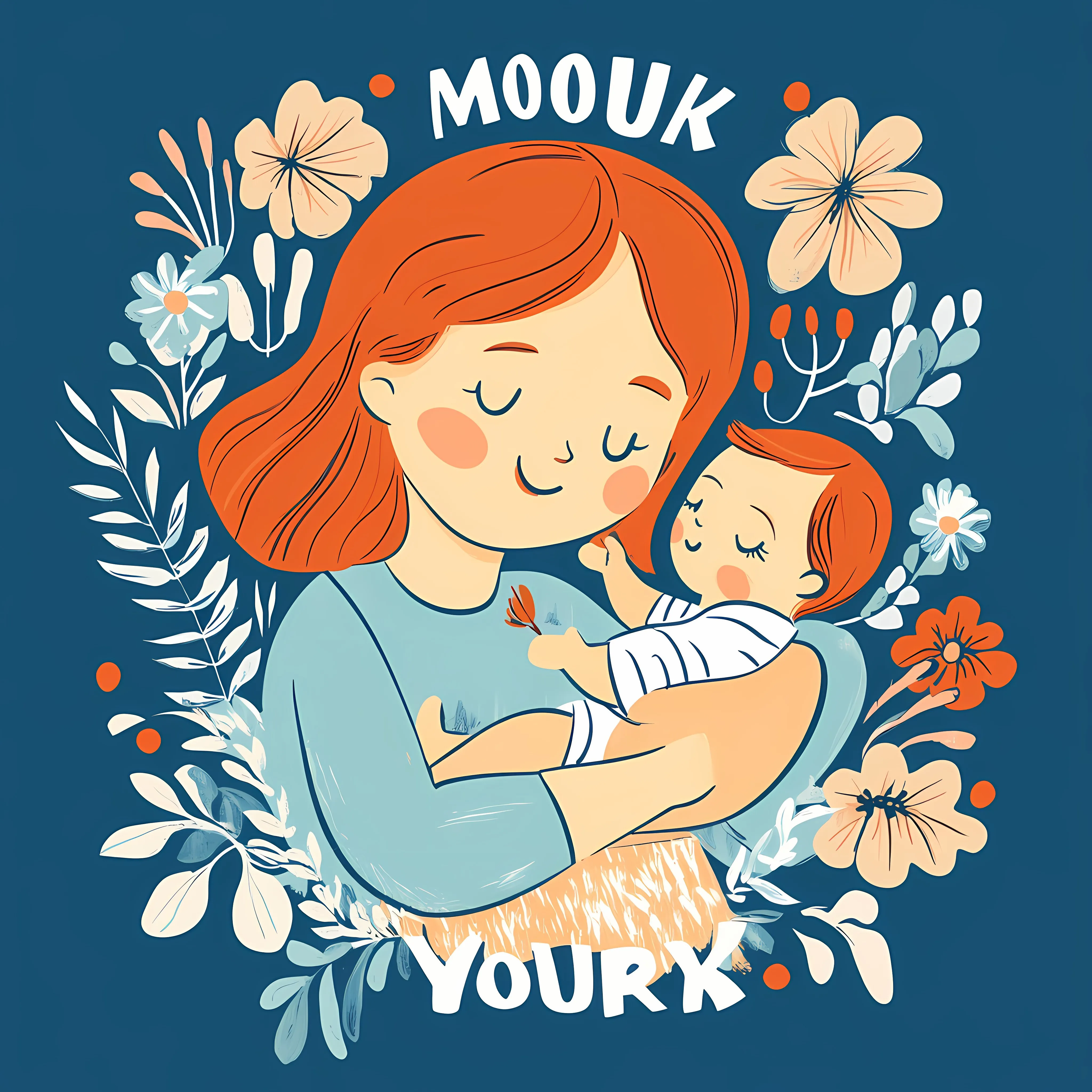 Mom and Baby Typography T-Shirt Design — free download from Dotvec