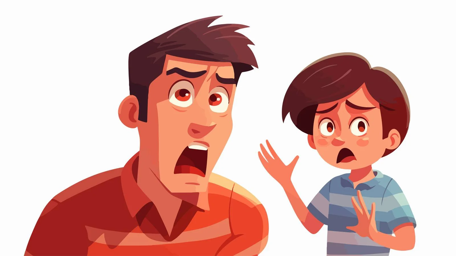 Parental Anger in Cartoon Style Illustration — free download from Dotvec