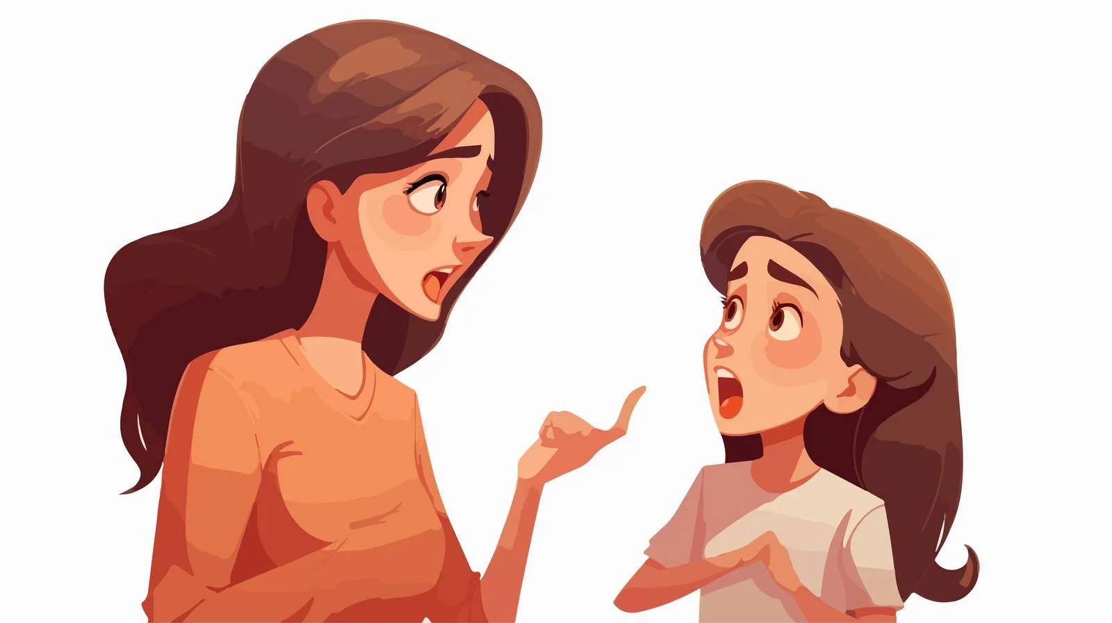 Parenting Communication with Angry Child Cartoon — free download from Dotvec